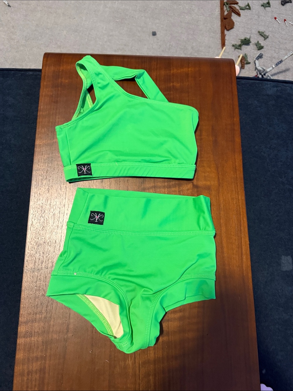 New Kandi Kouture Girls' Neon Green Two-Piece